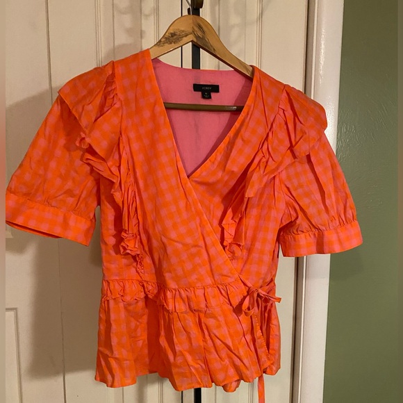 Checkered wrap top - Picture 1 of 2